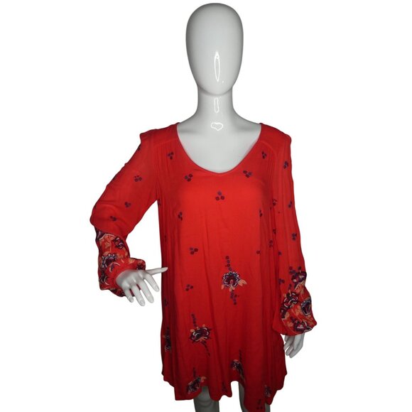 Free People RN66170 Women's Red Summer Dress Size SP - Picture 2 of 9